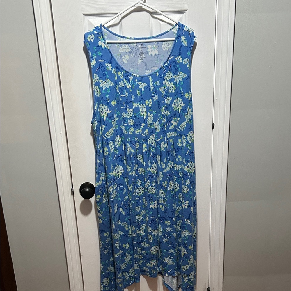 Croft & Barrow Blue Floral Women's Plus Top